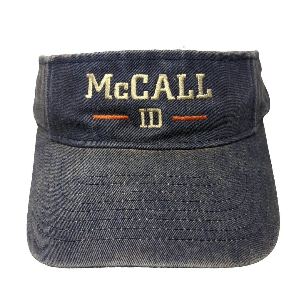 Headmost Visor Blue One Size McCall ID Idaho Embroidered Cotton Strapback Hat